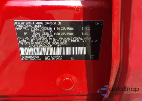 2016 Toyota Rav4 Se from USA, damaged, VIN JTMJFREVXGJ060884